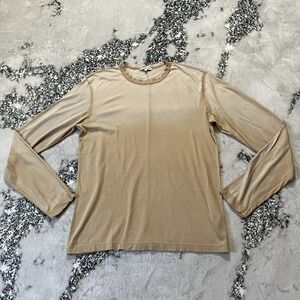 Cotton Citizen Shirt Mens Size M Tan Ombre Prince‎ Long Sleeve Supima Cotton